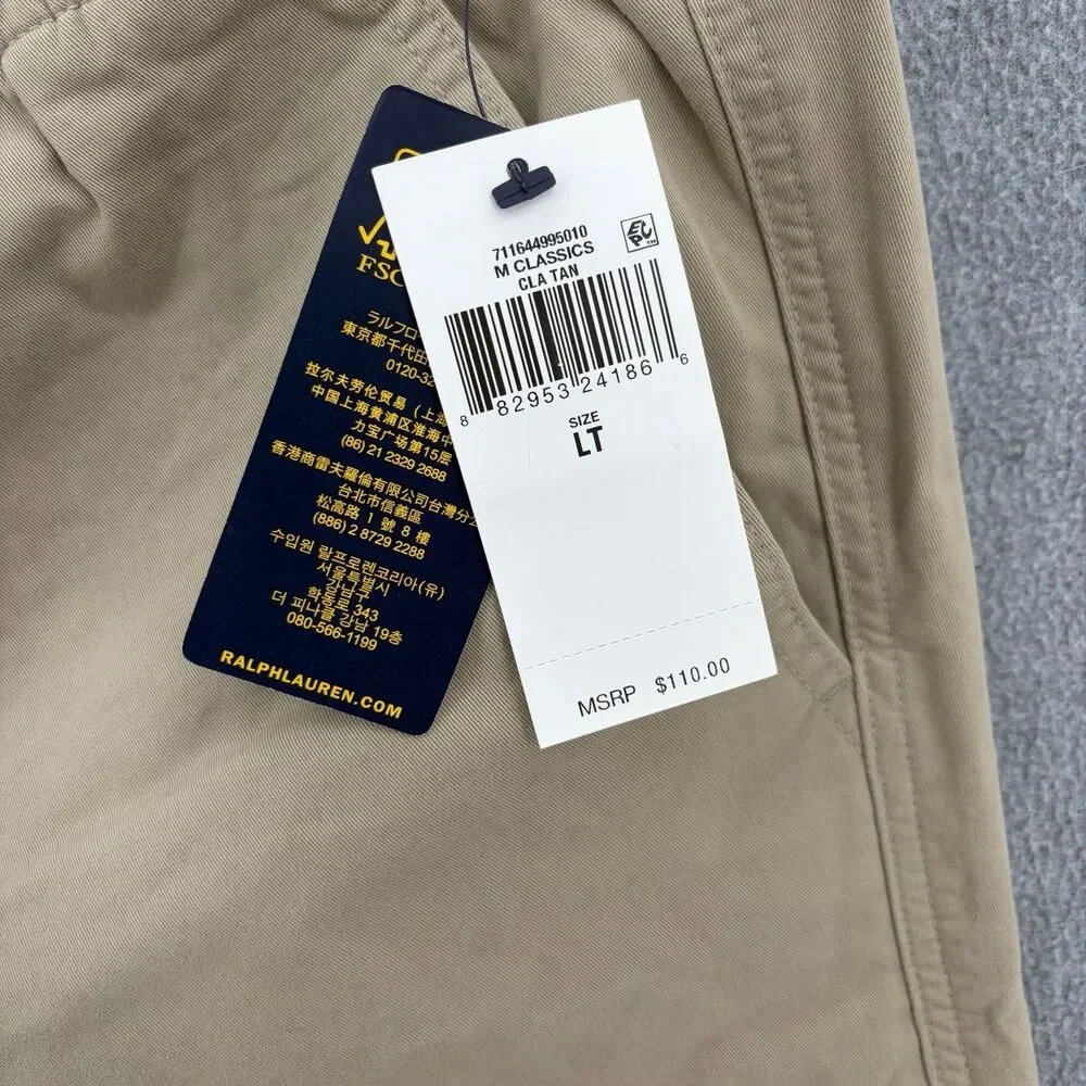 Polo Ralph Lauren Prepster Stretch Classic Fit 8” Khaki Shorts Men’s LT NWT